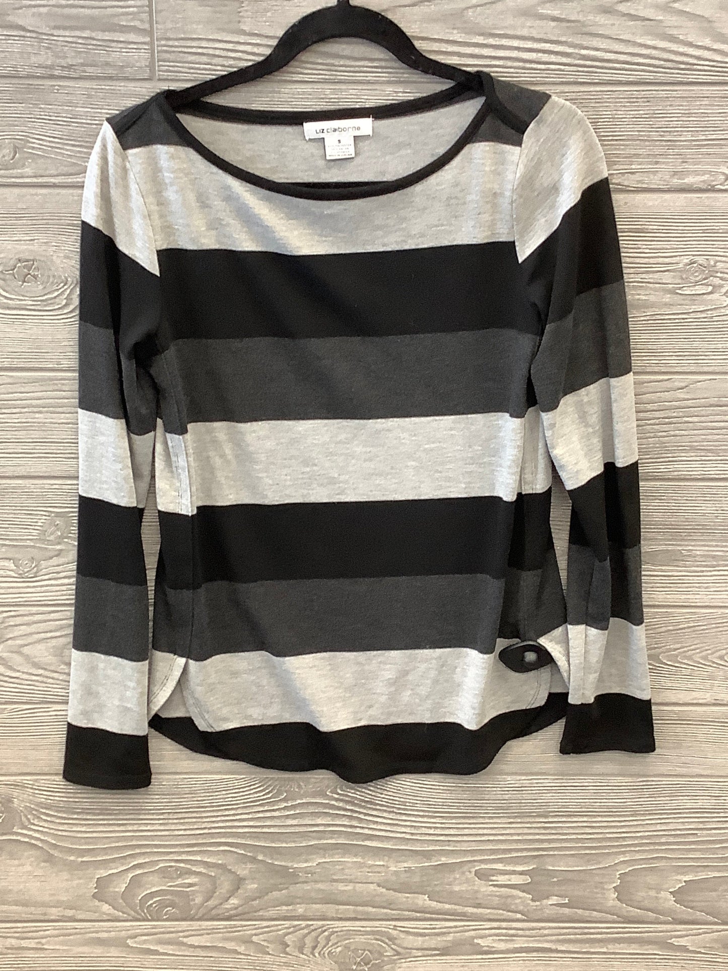Striped Pattern Top Long Sleeve Liz Claiborne, Size S