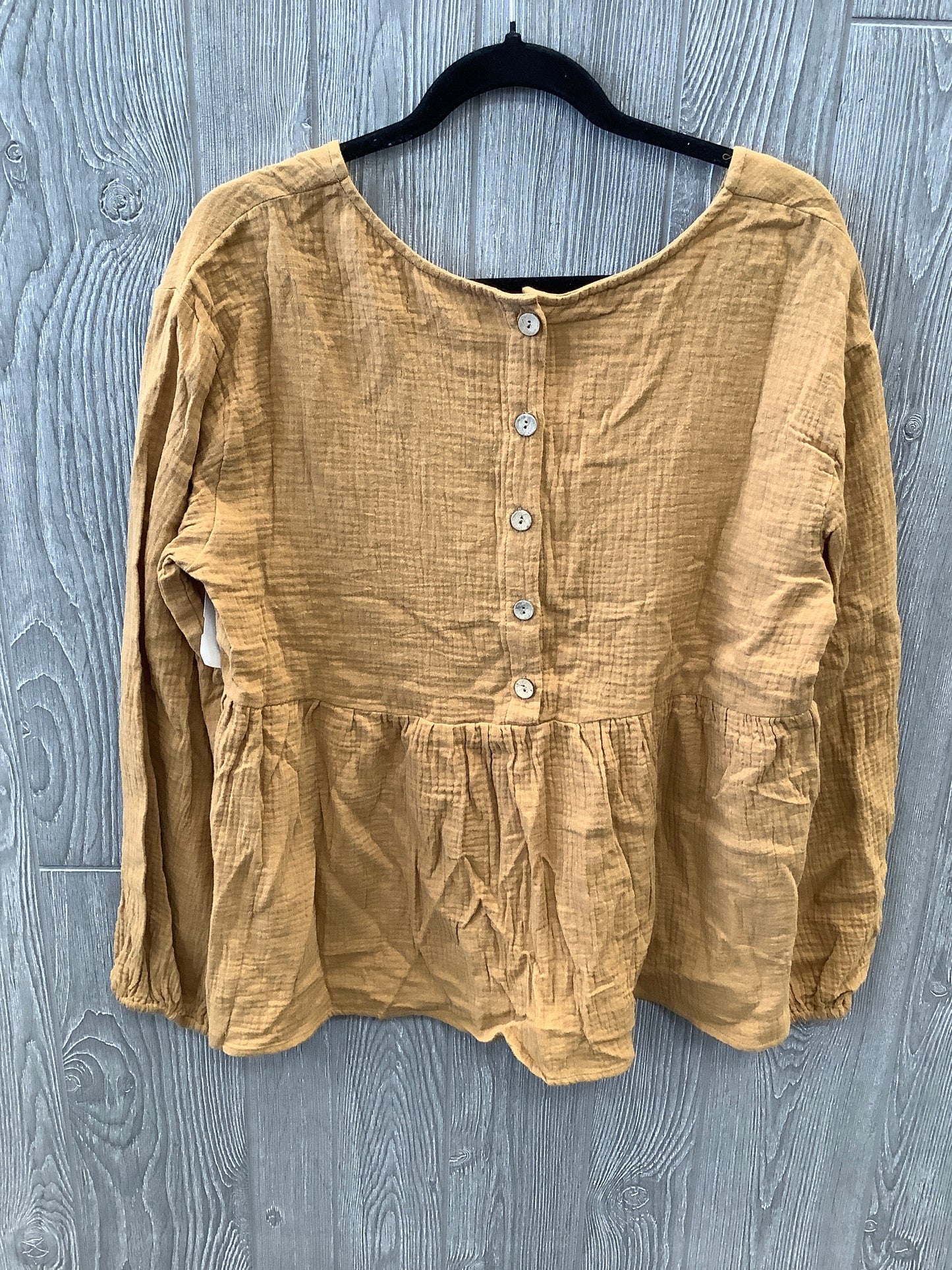 Yellow Top Long Sleeve Wishlist, Size L