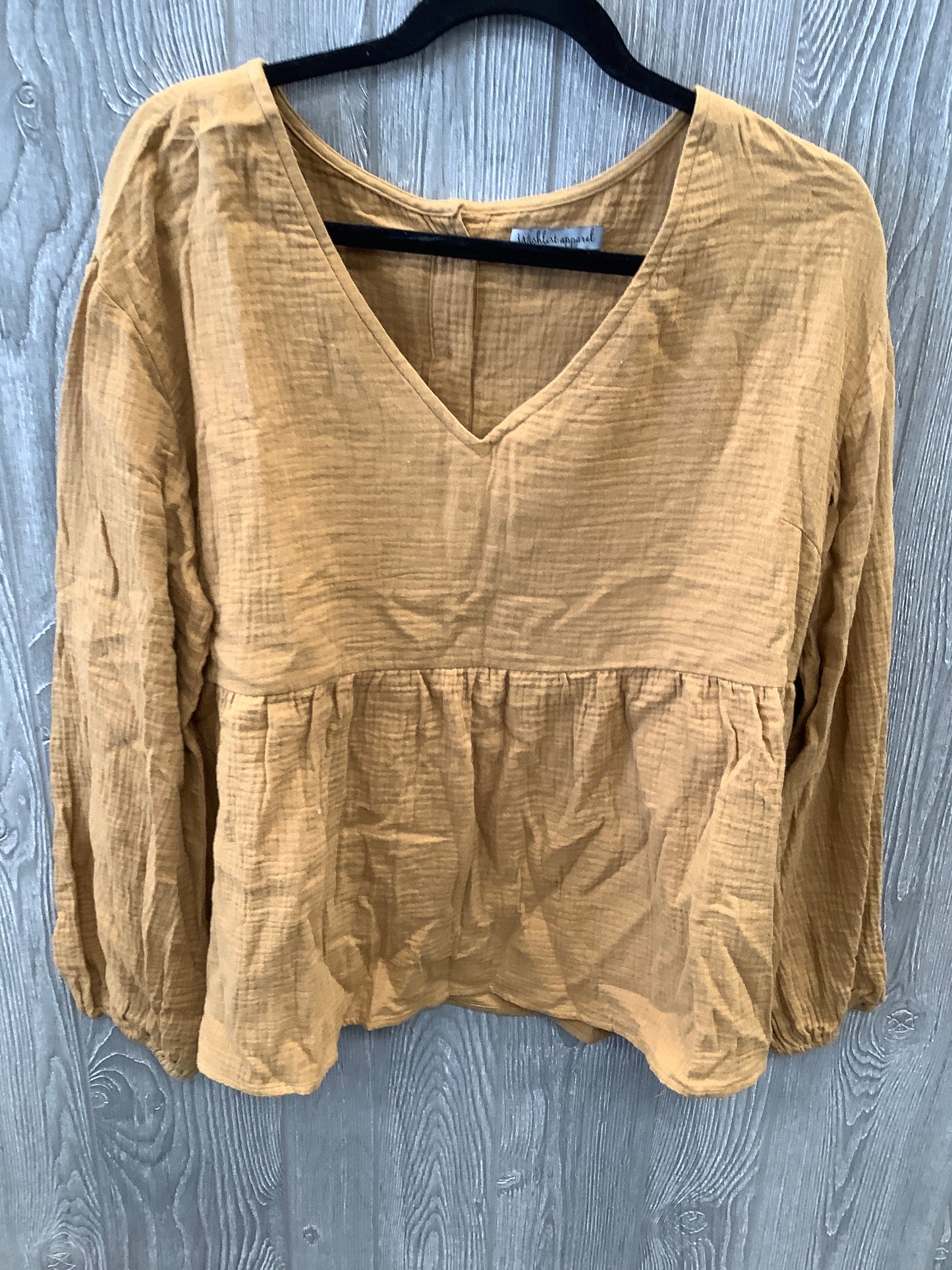 Yellow Top Long Sleeve Wishlist, Size L