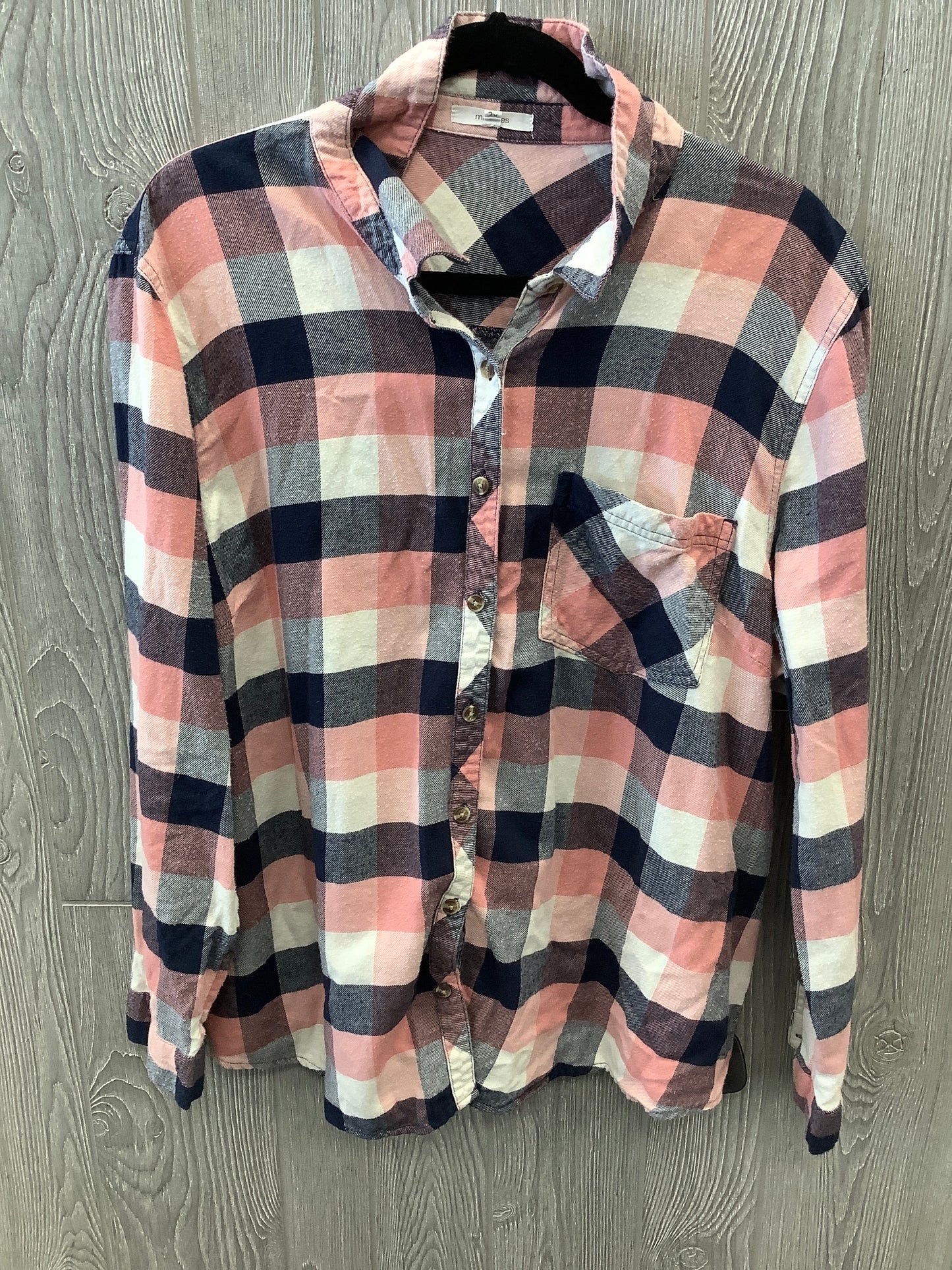 Plaid Pattern Top Long Sleeve Maurices, Size 2x