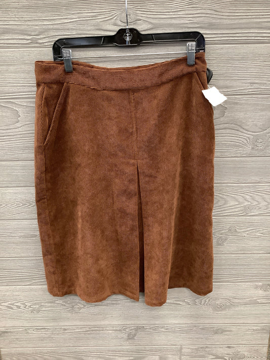 SKIRT MIDI CHRISTOPHER AND BANKS in BROWN, Size: 8PETITE