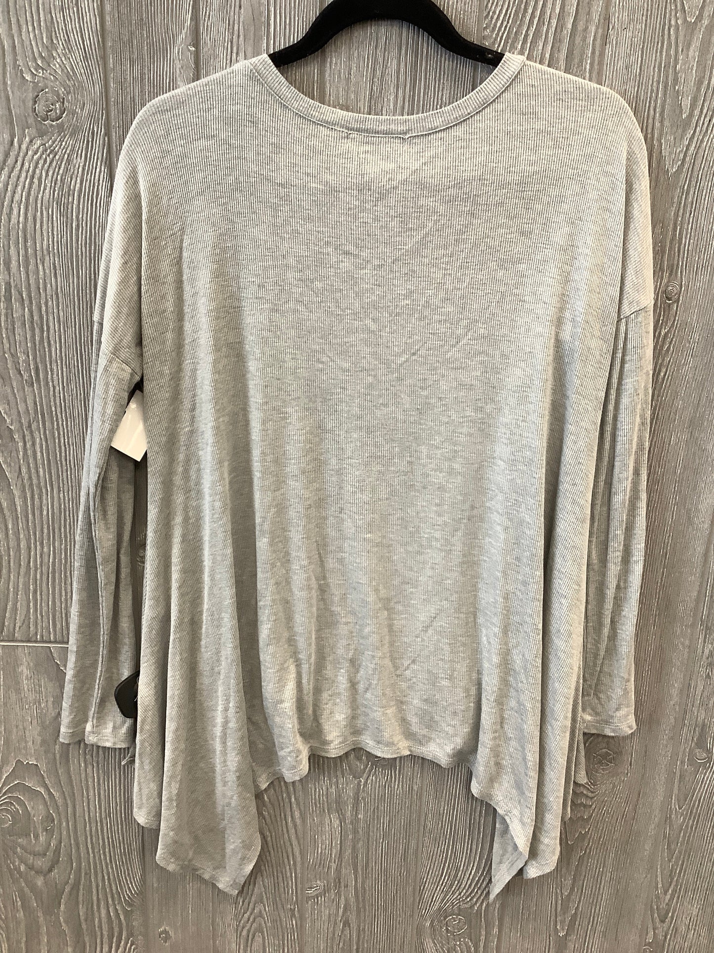 Grey Top Long Sleeve Clothes Mentor, Size M