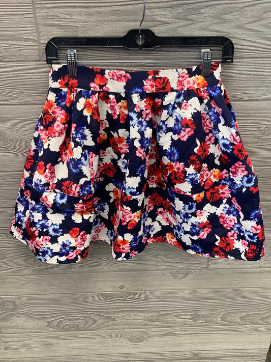 Floral Print Skirt Midi Express, Size 2