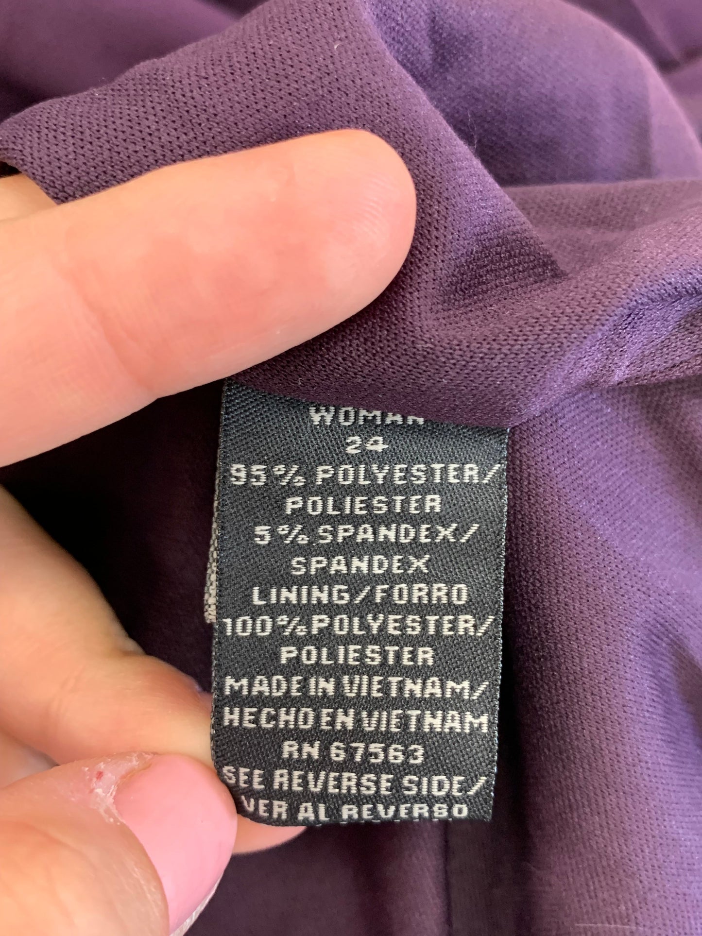 Purple Dress Party Midi Clothes Mentor, Size 3x