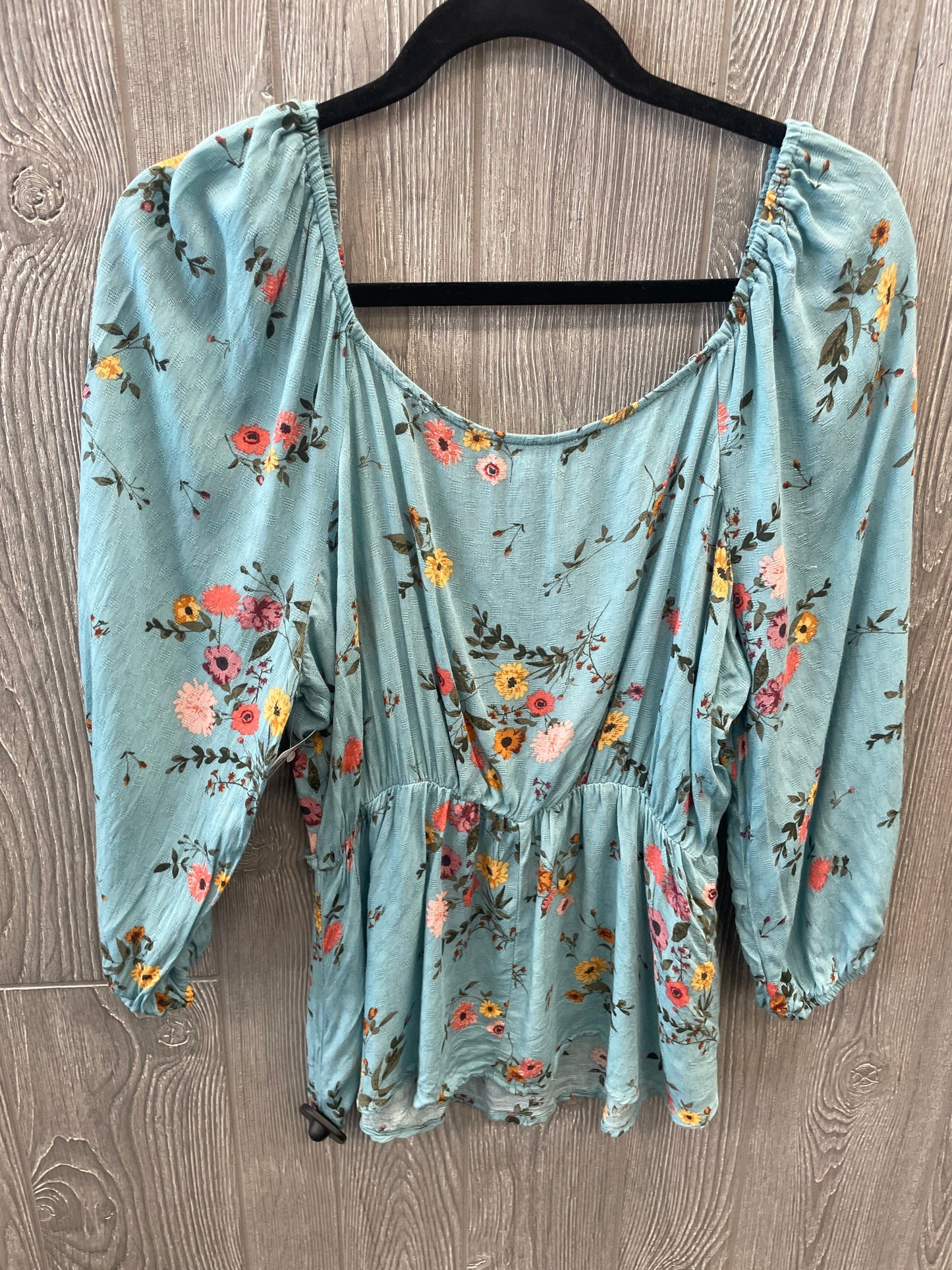 Teal Top Long Sleeve Maurices, Size M