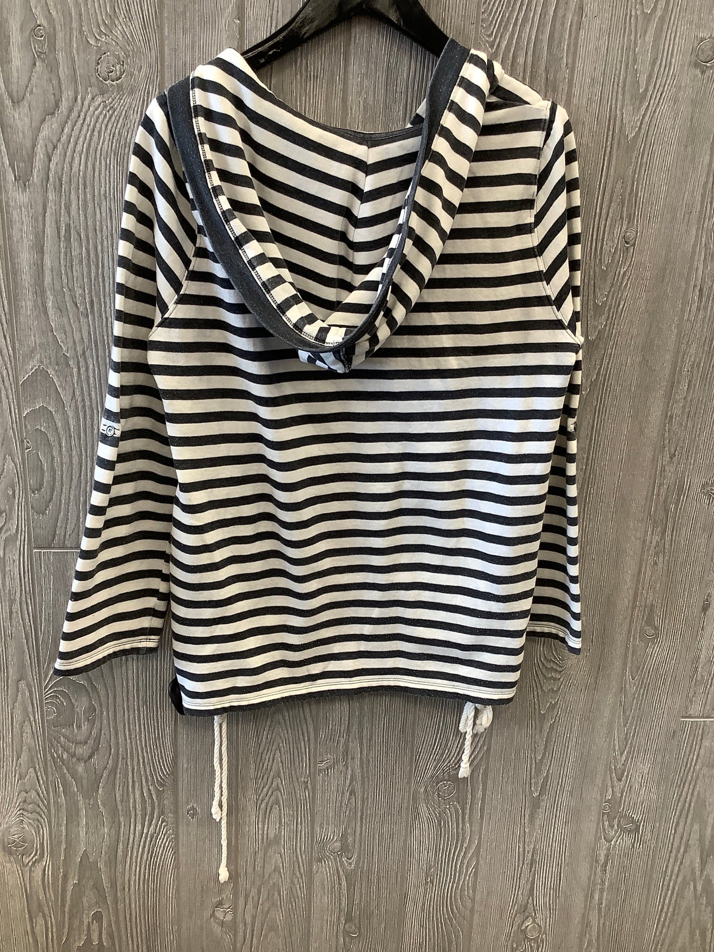 Striped Pattern Sweatshirt Hoodie Marc New York, Size L