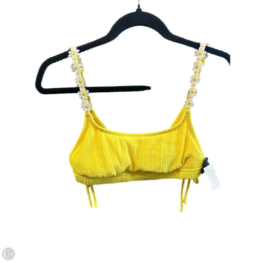 Swimsuit Top By Cmf In Yellow, Size: S