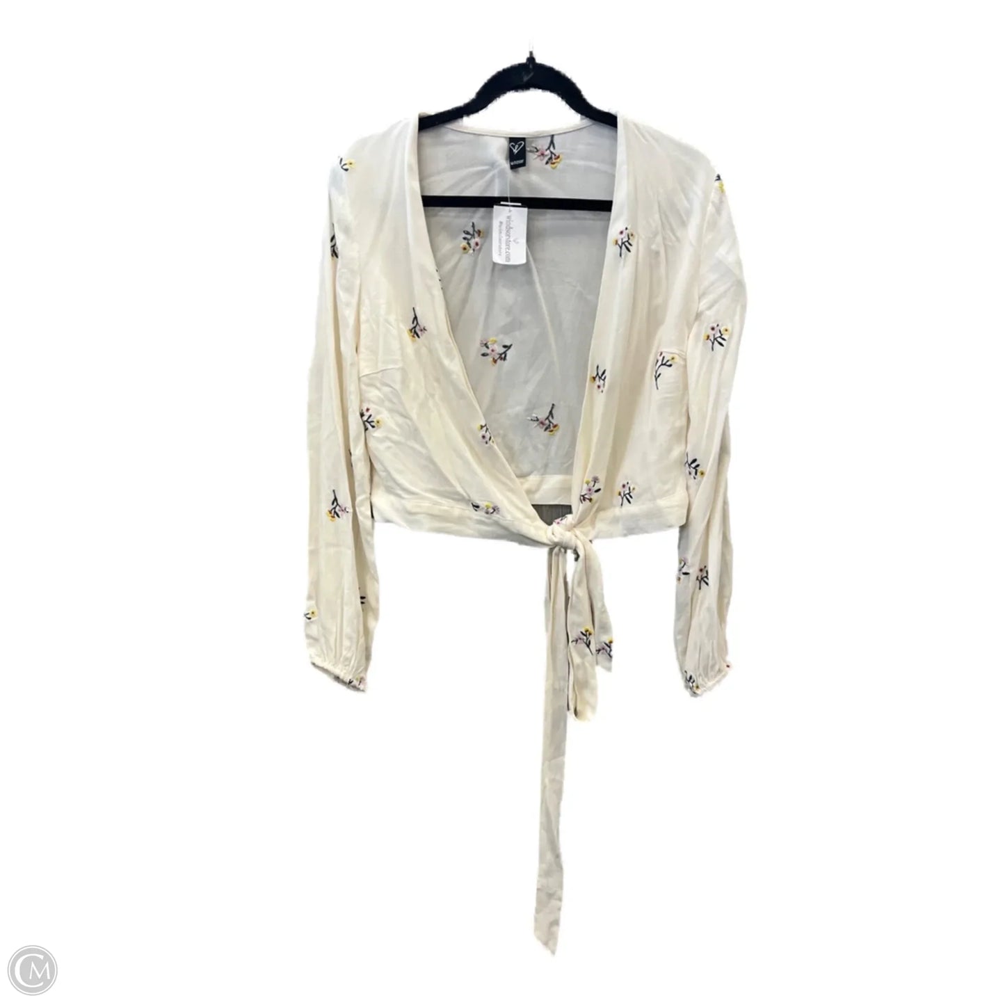 Blouse Long Sleeve By Windsor In Cream, Size: M