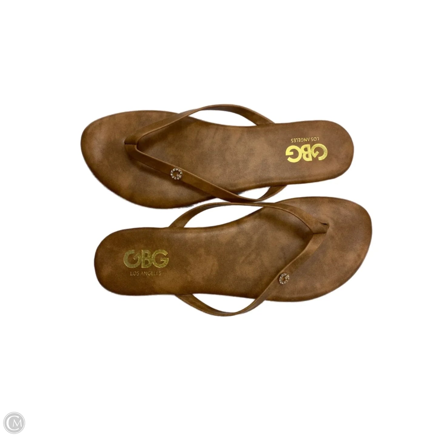 Sandals Flip Flops By Clothes Mentor In Brown, Size: 6.5