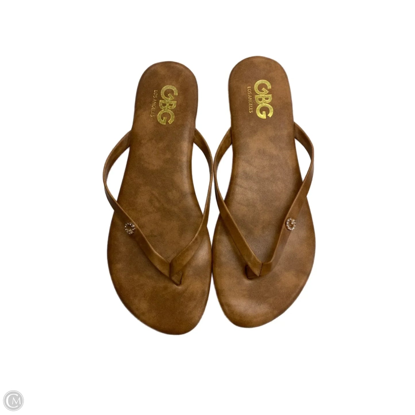 Sandals Flip Flops By Clothes Mentor In Brown, Size: 6.5