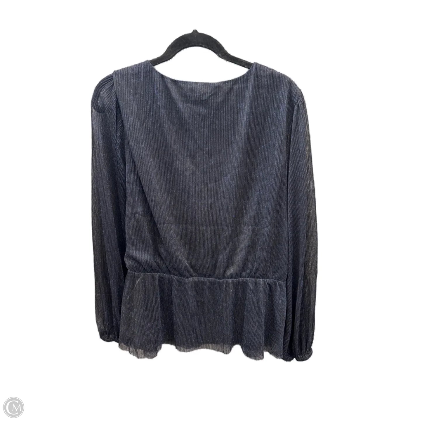 Blouse Long Sleeve By Clothes Mentor In Blue, Size: 3x