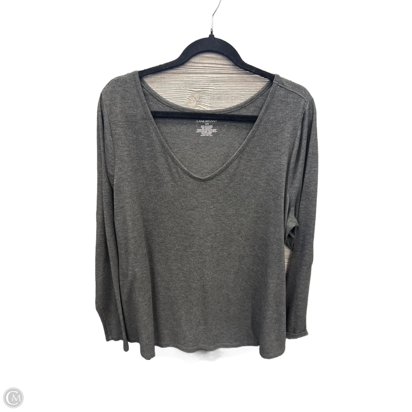 Top Long Sleeve By Lane Bryant In Grey, Size: 1x
