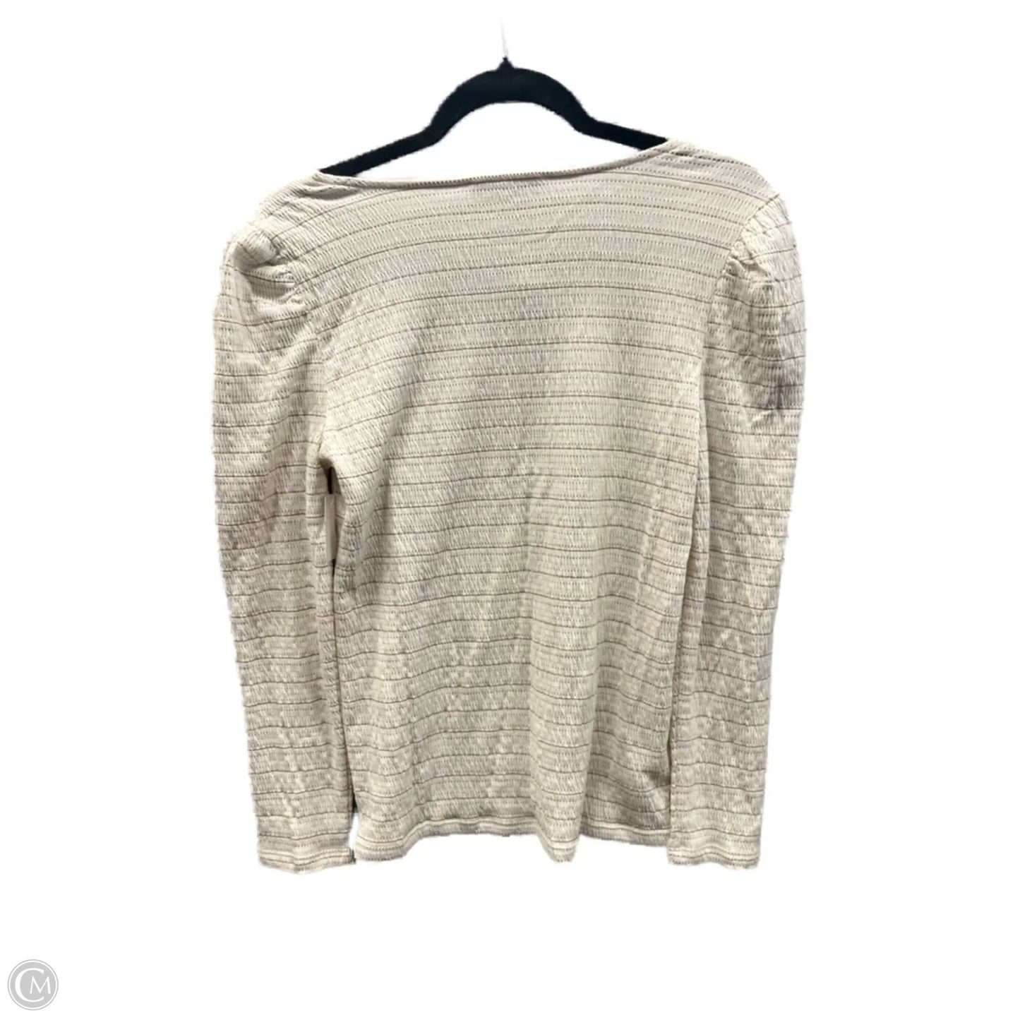 Top Long Sleeve By Loft In Cream, Size: L