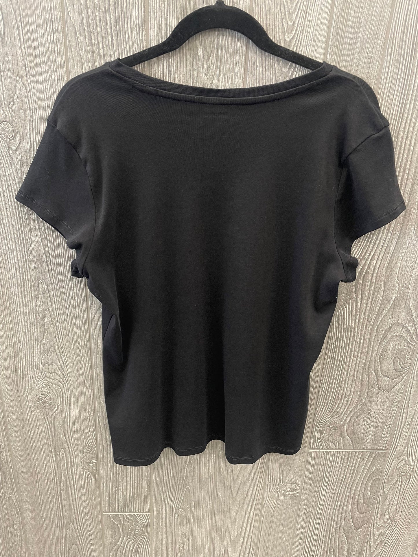 Black Top Short Sleeve Basic Liz Claiborne, Size Xxl