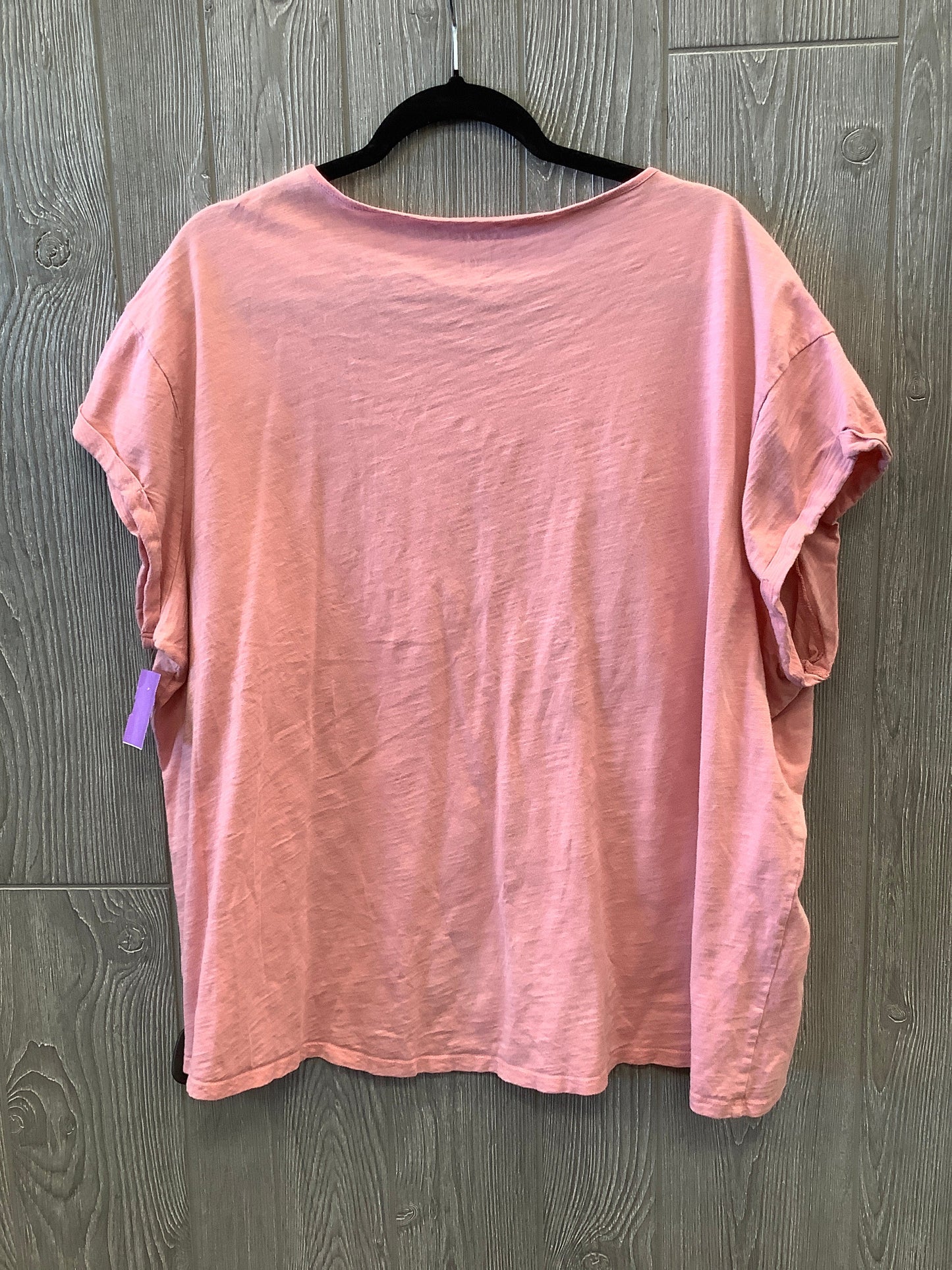 Top Short Sleeve By Sonoma In Pink, Size: 3x