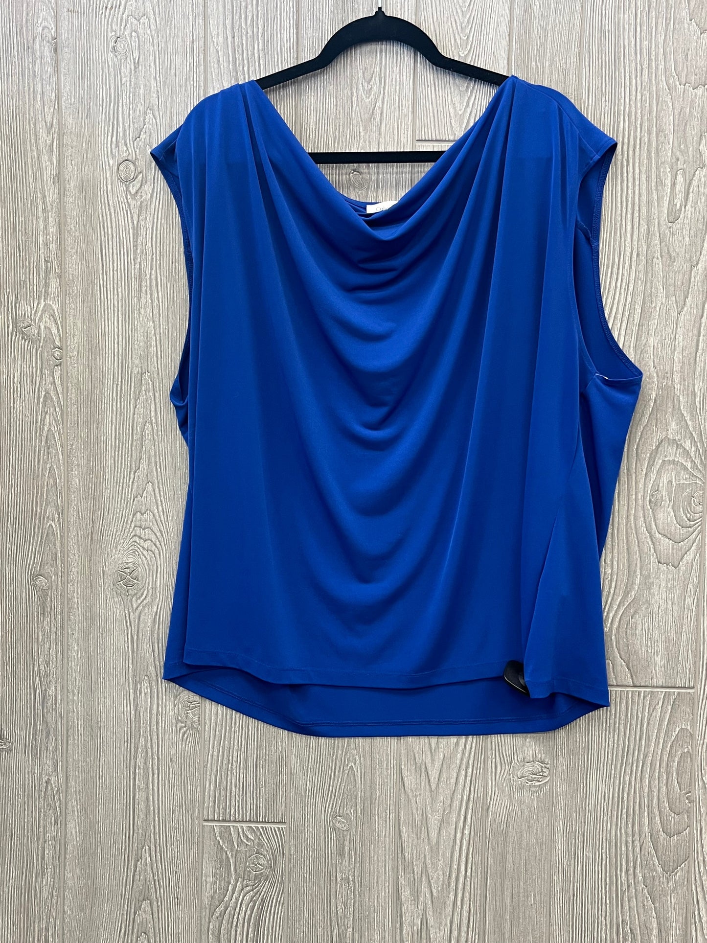 Top Sleeveless By Calvin Klein In Blue, Size: 3x