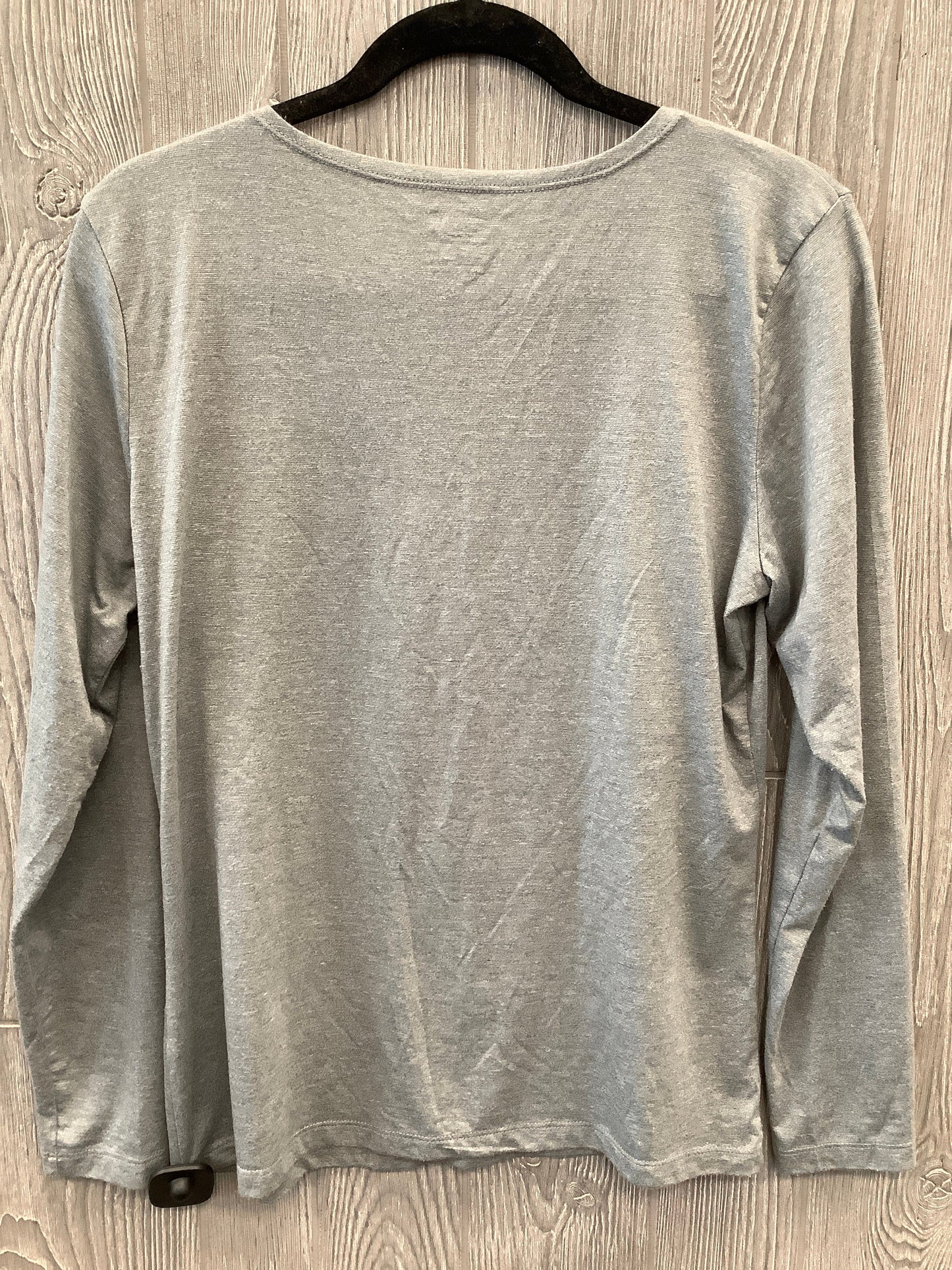 Athletic Top Long Sleeve Collar By 32 Degrees In Grey, Size: Xl