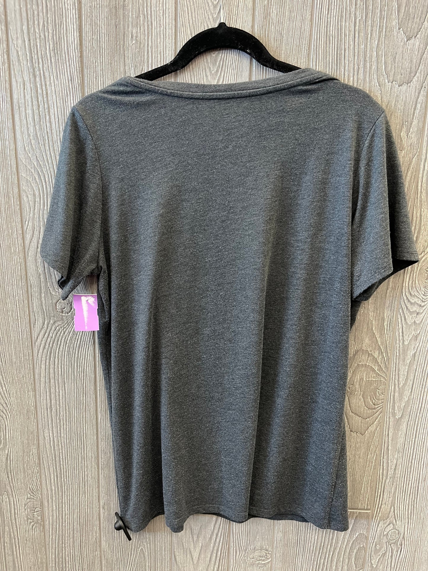 Grey Athletic Top Short Sleeve Nike Apparel, Size L