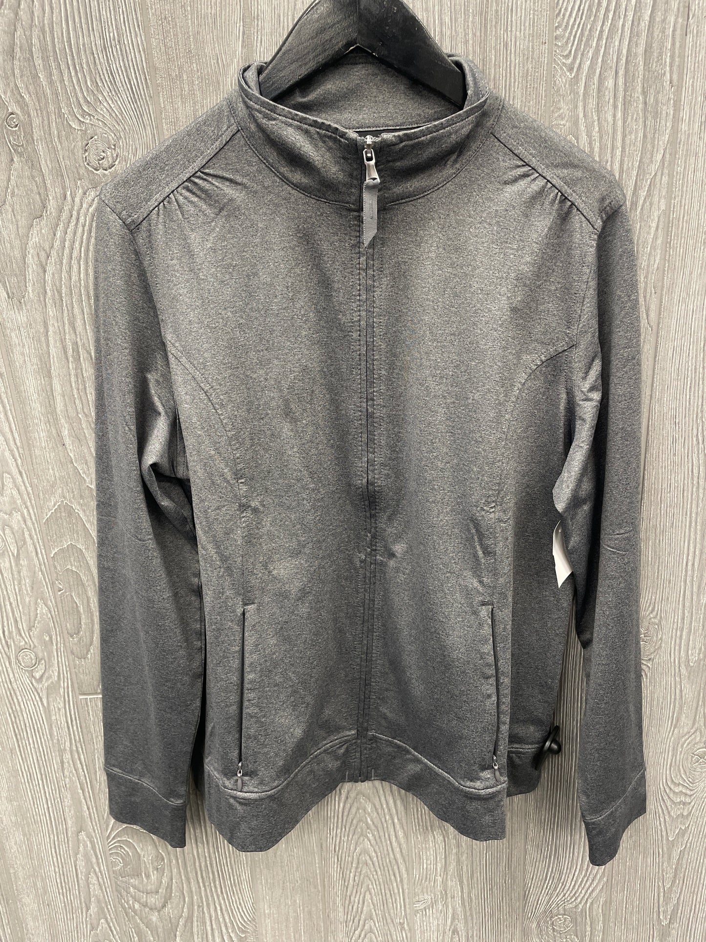 Athletic Jacket By Clothes Mentor In Grey, Size: L