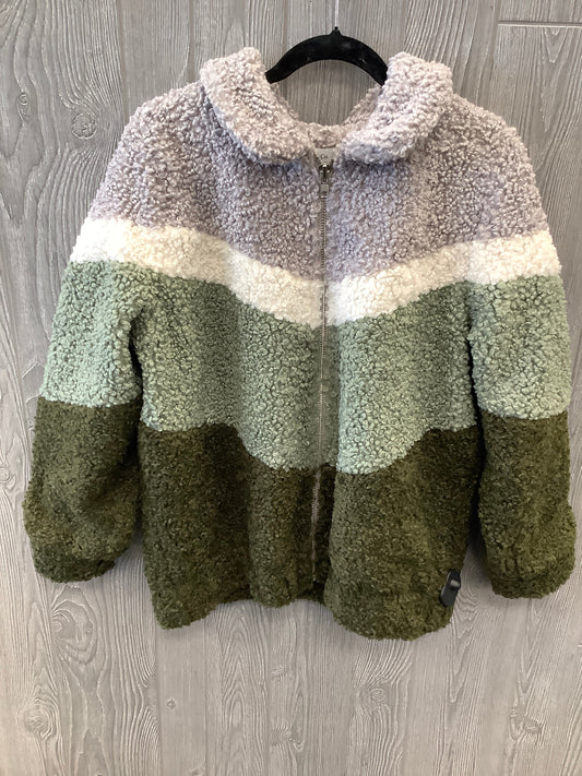 Multi-colored Jacket Faux Fur & Sherpa Clothes Mentor, Size L