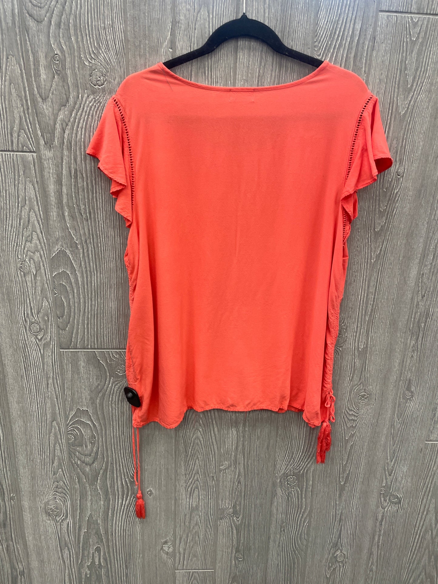 Top Short Sleeve By Time And Tru In Coral, Size: 3x