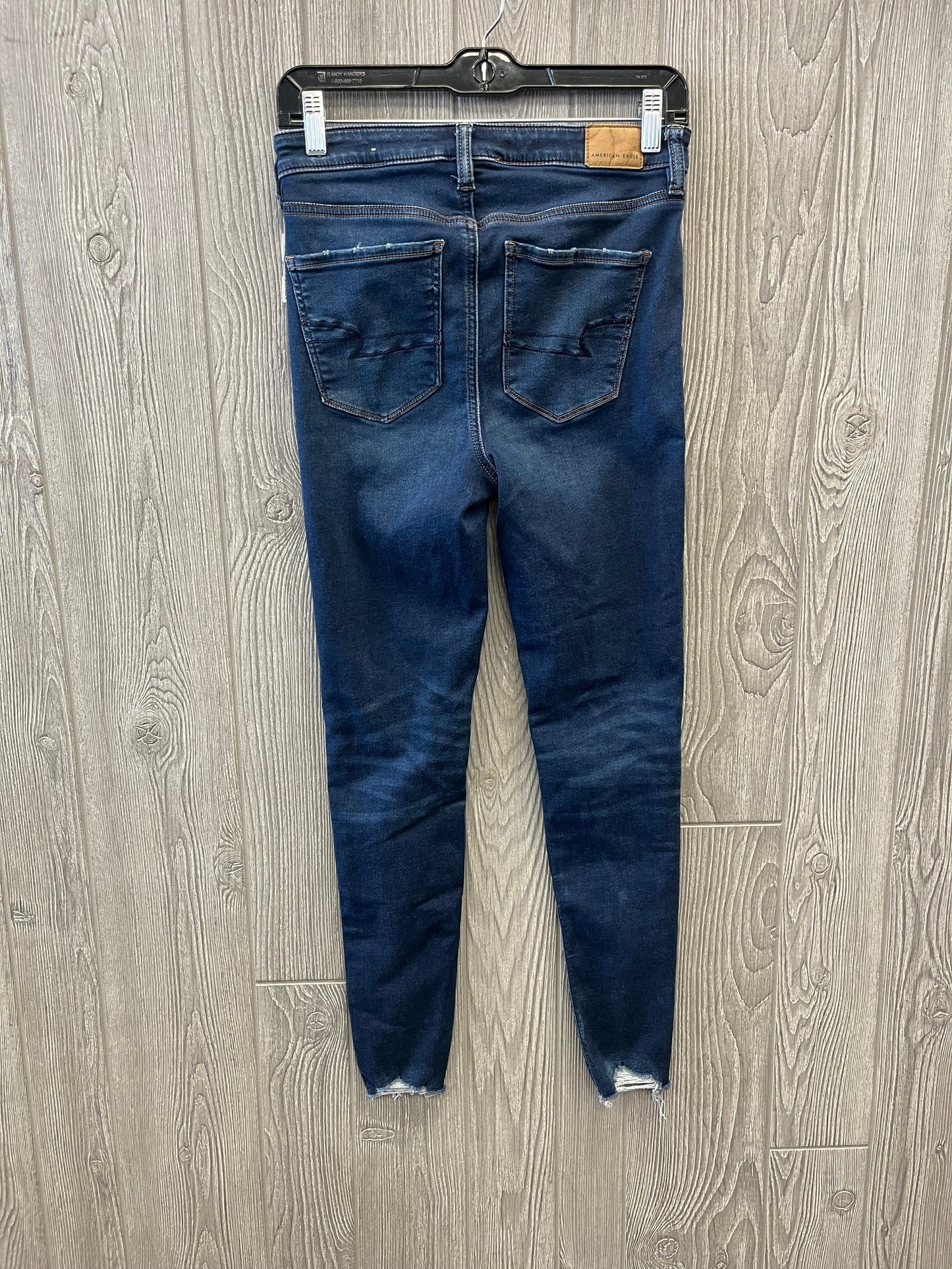 Jeans Skinny By American Eagle In Blue Denim, Size: 4