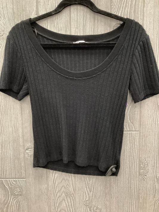 Top Short Sleeve By Zara In Black, Size: S