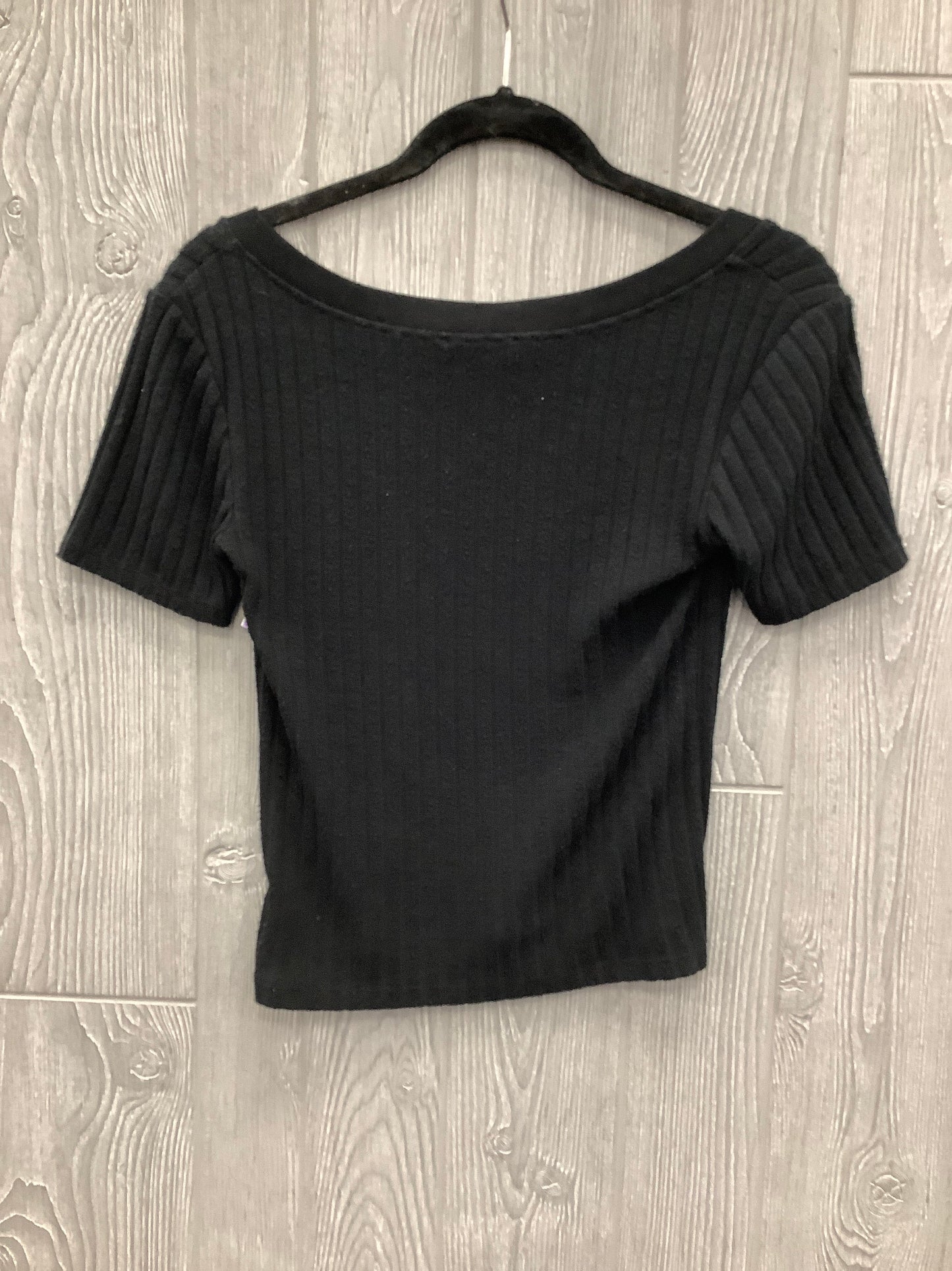 Top Short Sleeve By Zara In Black, Size: S