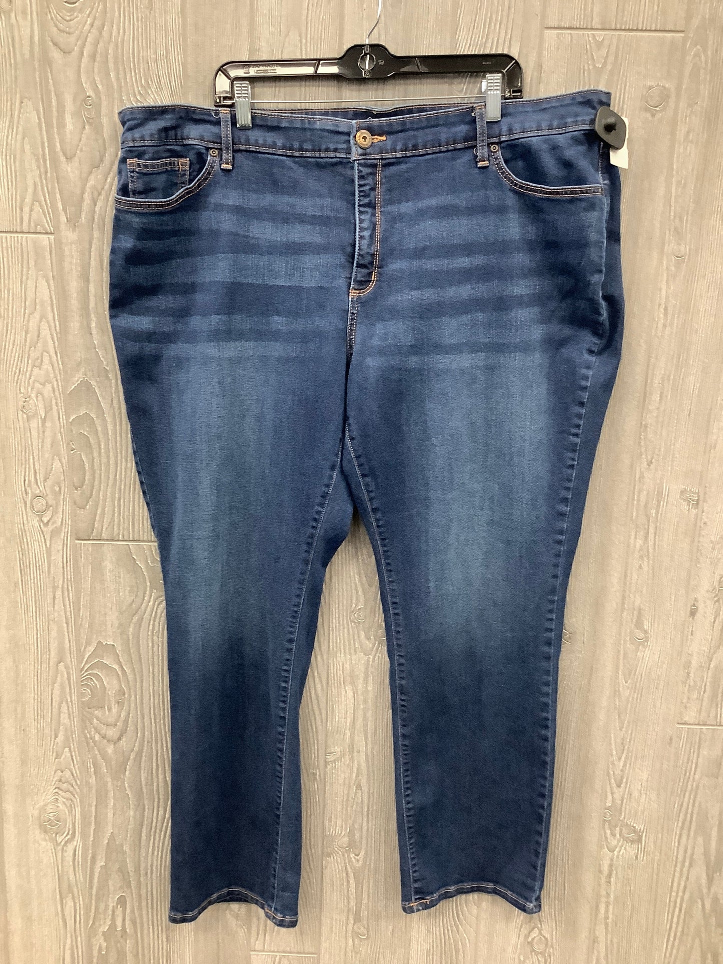 Jeans Straight By St Johns Bay In Blue Denim, Size: 24