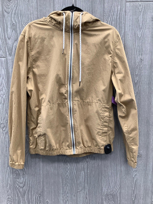 Jacket Windbreaker By Clothes Mentor In Tan, Size: M