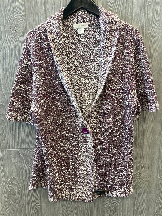 Sweater Cardigan By Cj Banks In Purple, Size: 2x