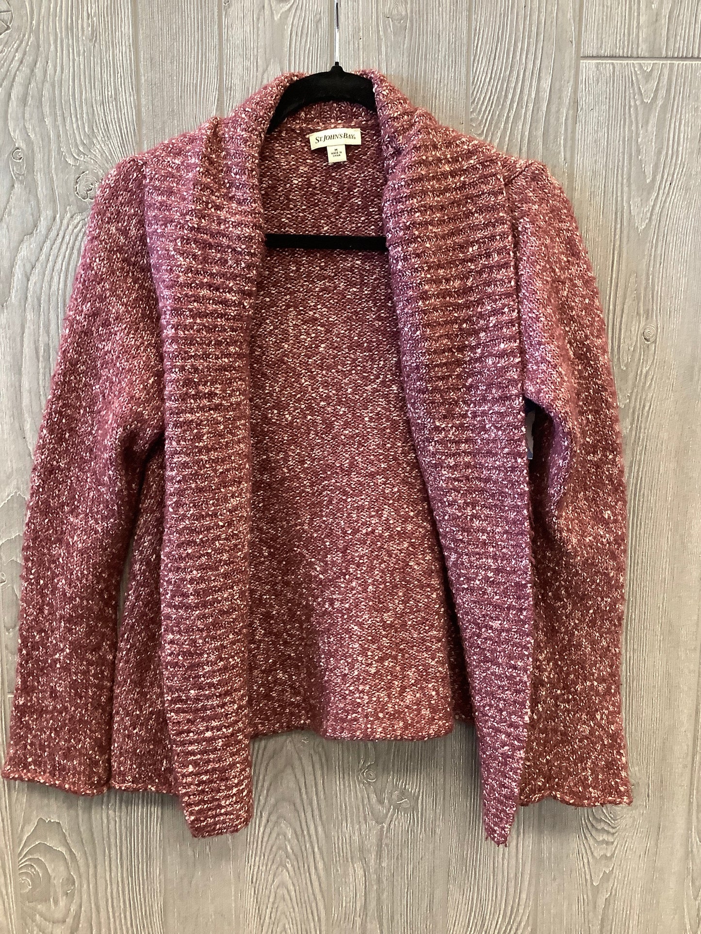 Sweater Cardigan By St Johns Bay In Red, Size: M