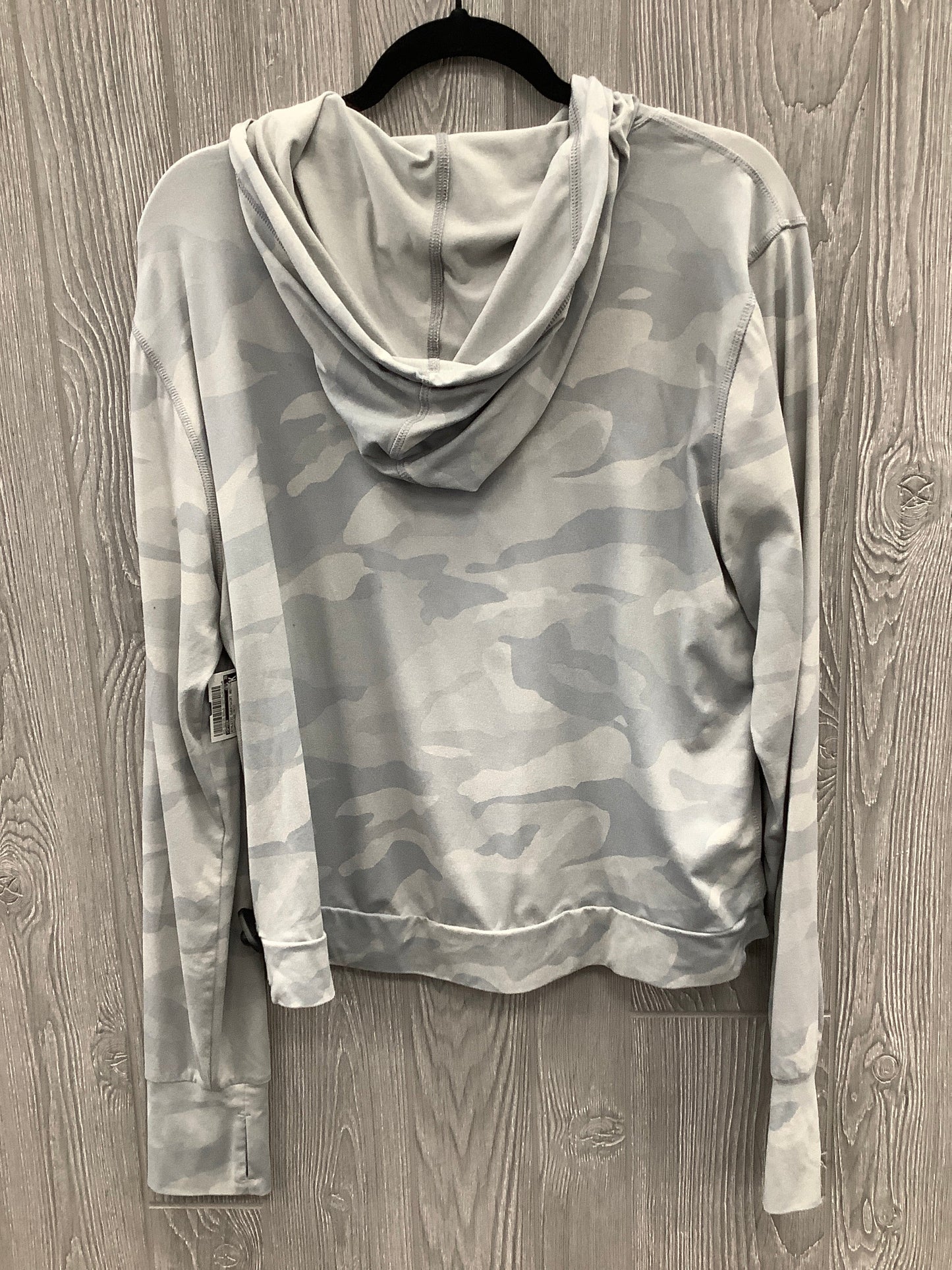 Athletic Sweatshirt Hoodie By Spyder In Camouflage Print, Size: L