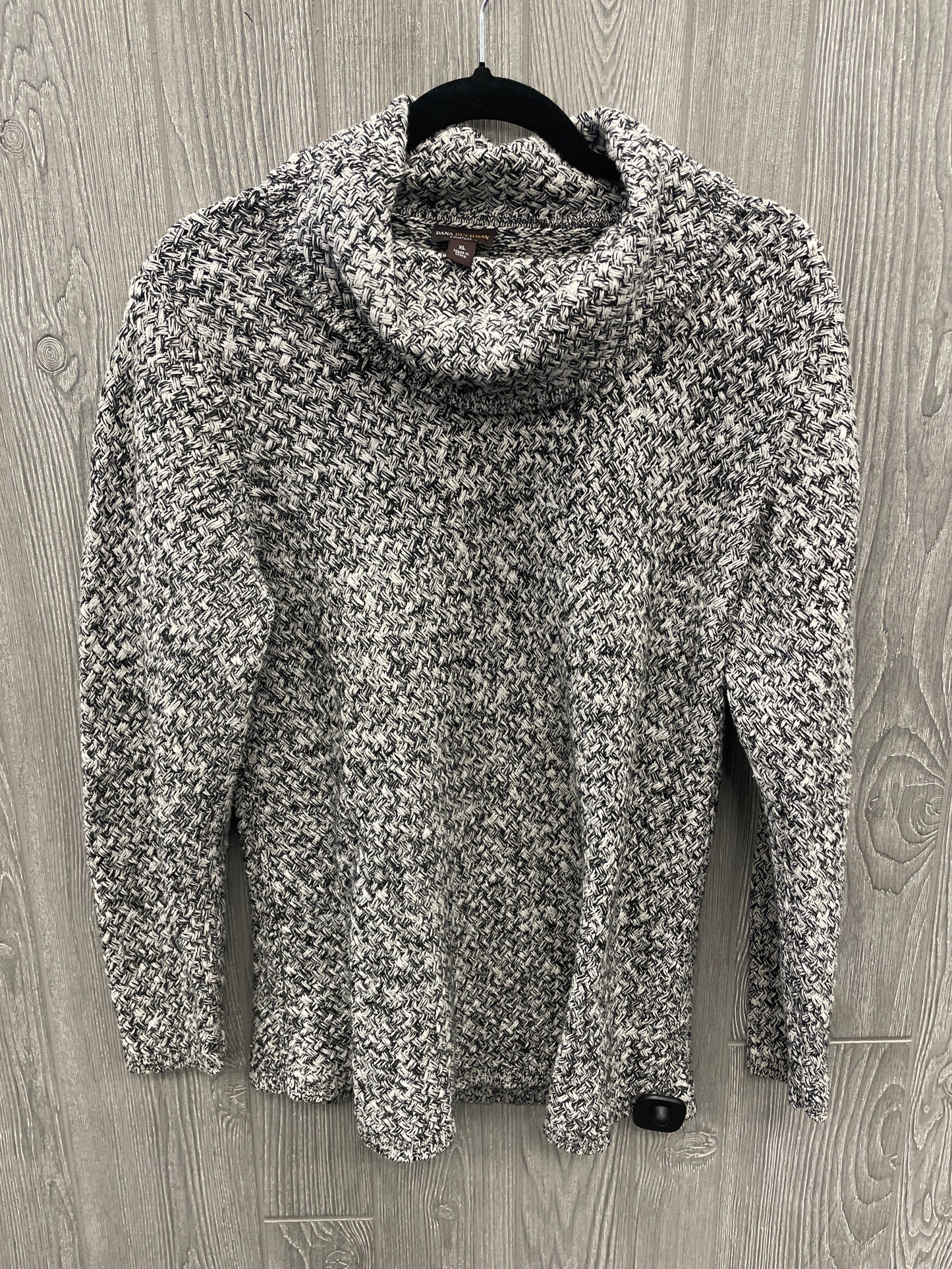 Sweater By Dana Buchman In Black & White, Size: Xl