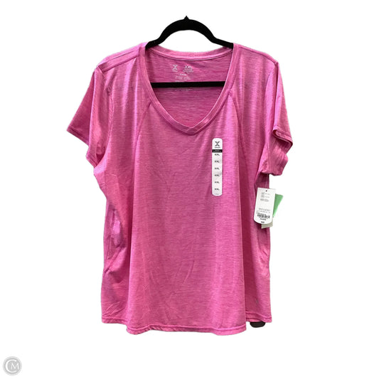 Athletic Top Short Sleeve By Xersion In Pink, Size: Xxl