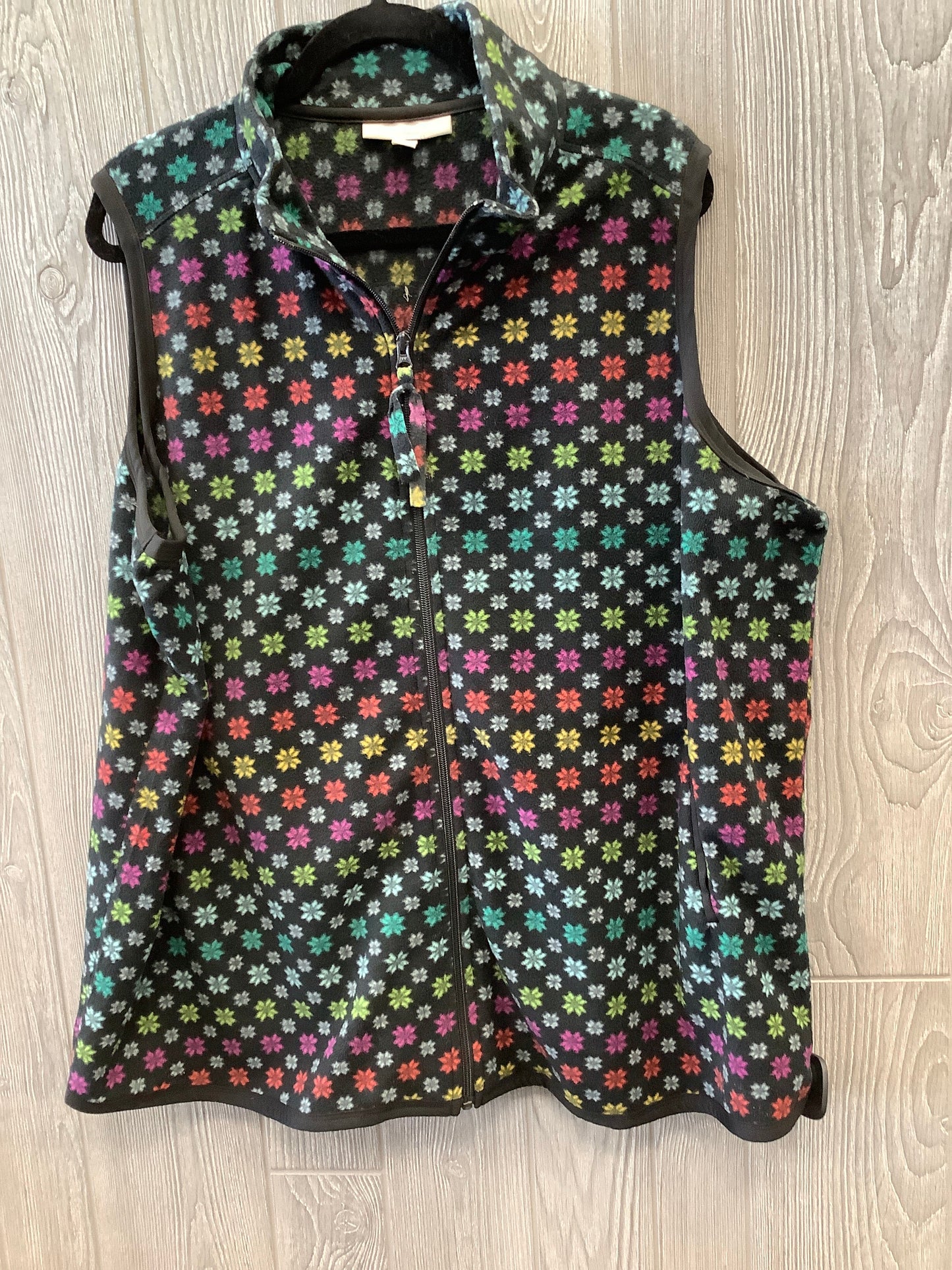 Vest Fleece By Woman Within In Rainbow Print, Size: 1x