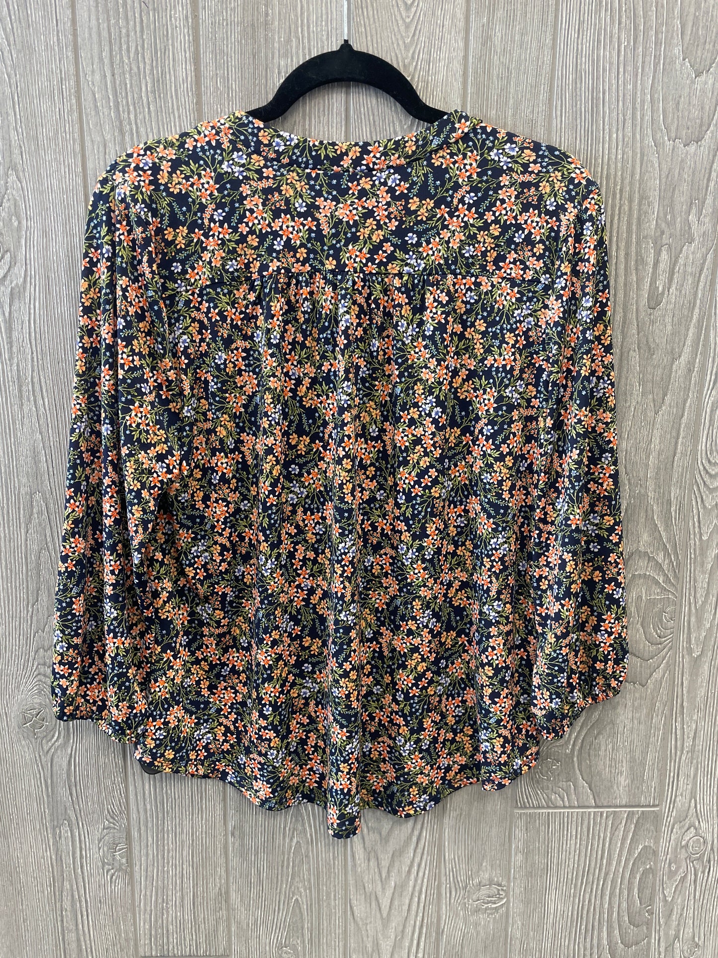 Top Long Sleeve By Vince Camuto In Floral Print, Size: M