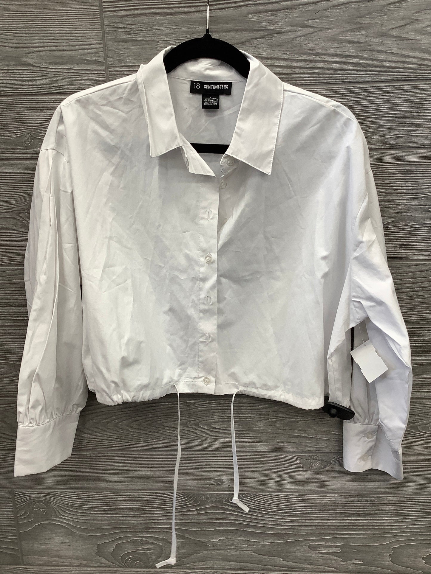 Top Long Sleeve By Clothes Mentor In White, Size: L