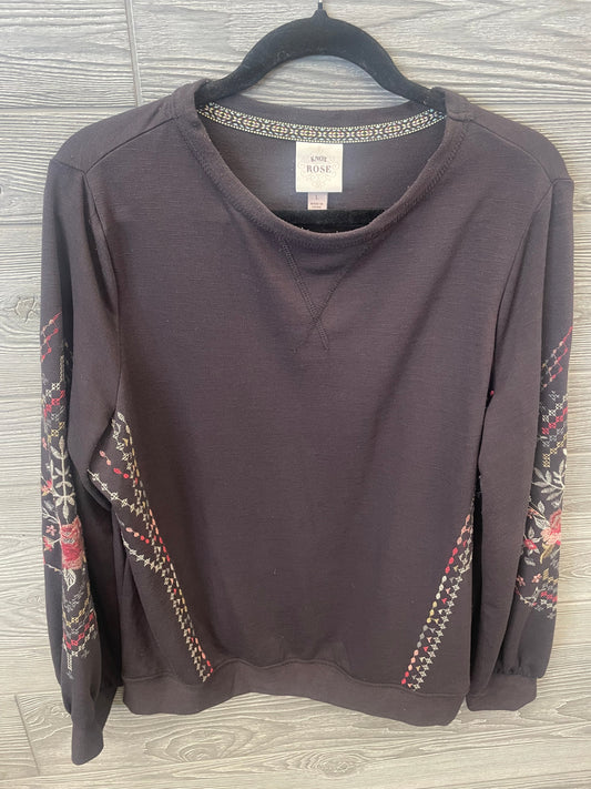 Top Long Sleeve By Knox Rose In Purple, Size: L