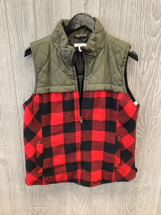 Vest Other By Maurices In Green & Red, Size: L