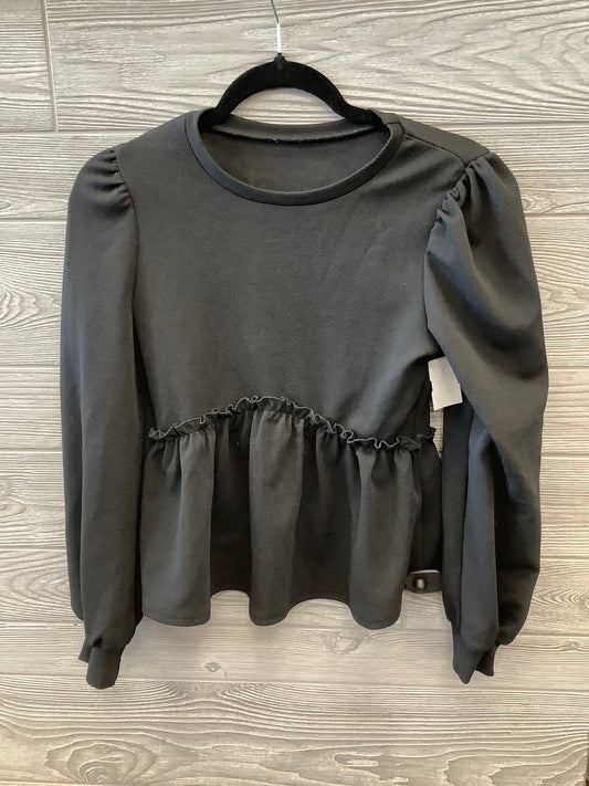 Top Long Sleeve By Shein In Black, Size: S