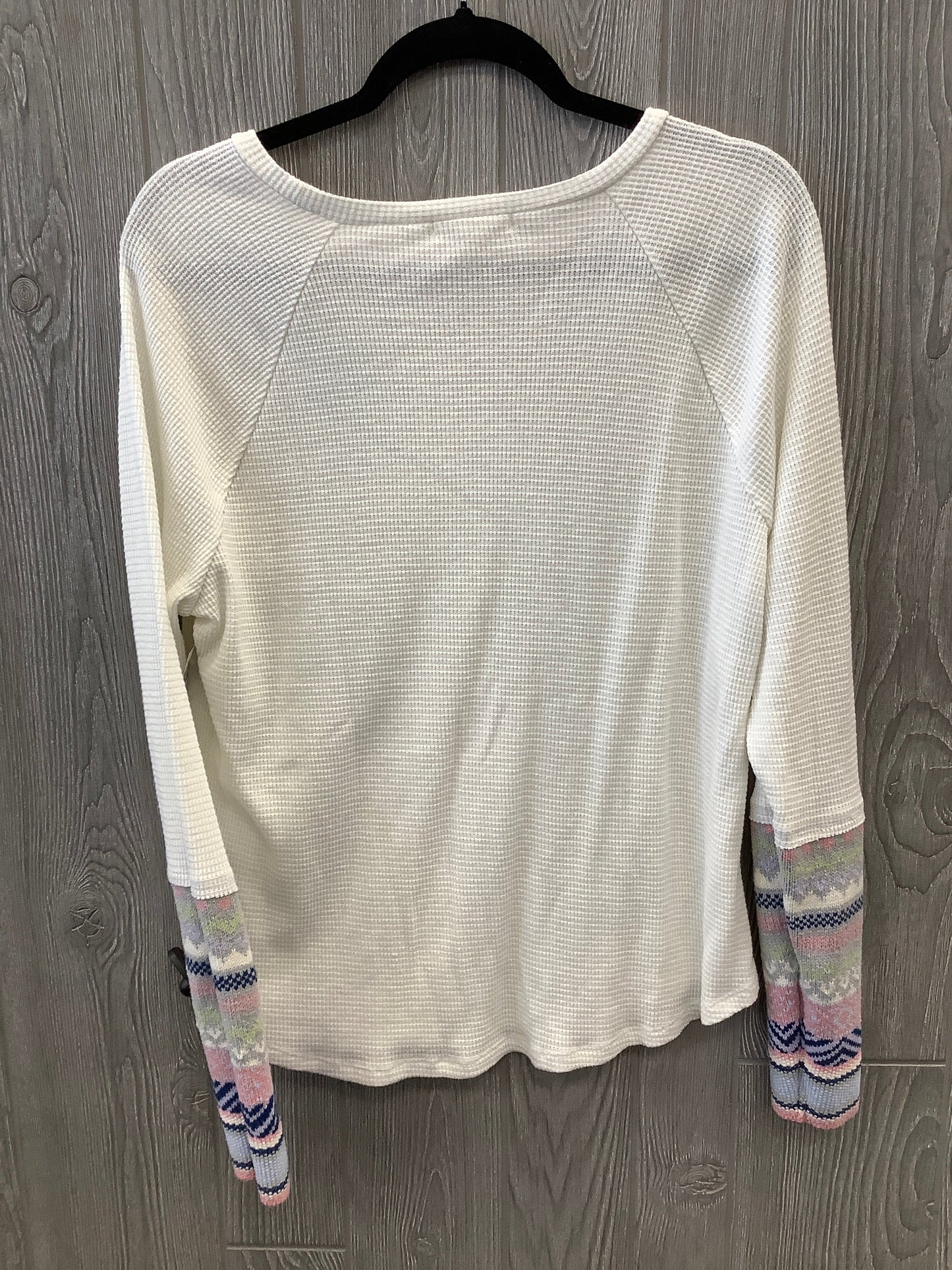 Top Long Sleeve By Beachlunchlounge In White, Size: Xl