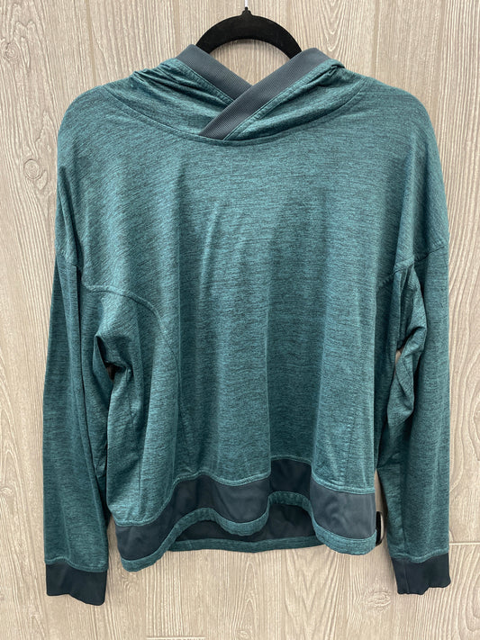 Athletic Sweatshirt Hoodie By Mondetta In Green, Size: L