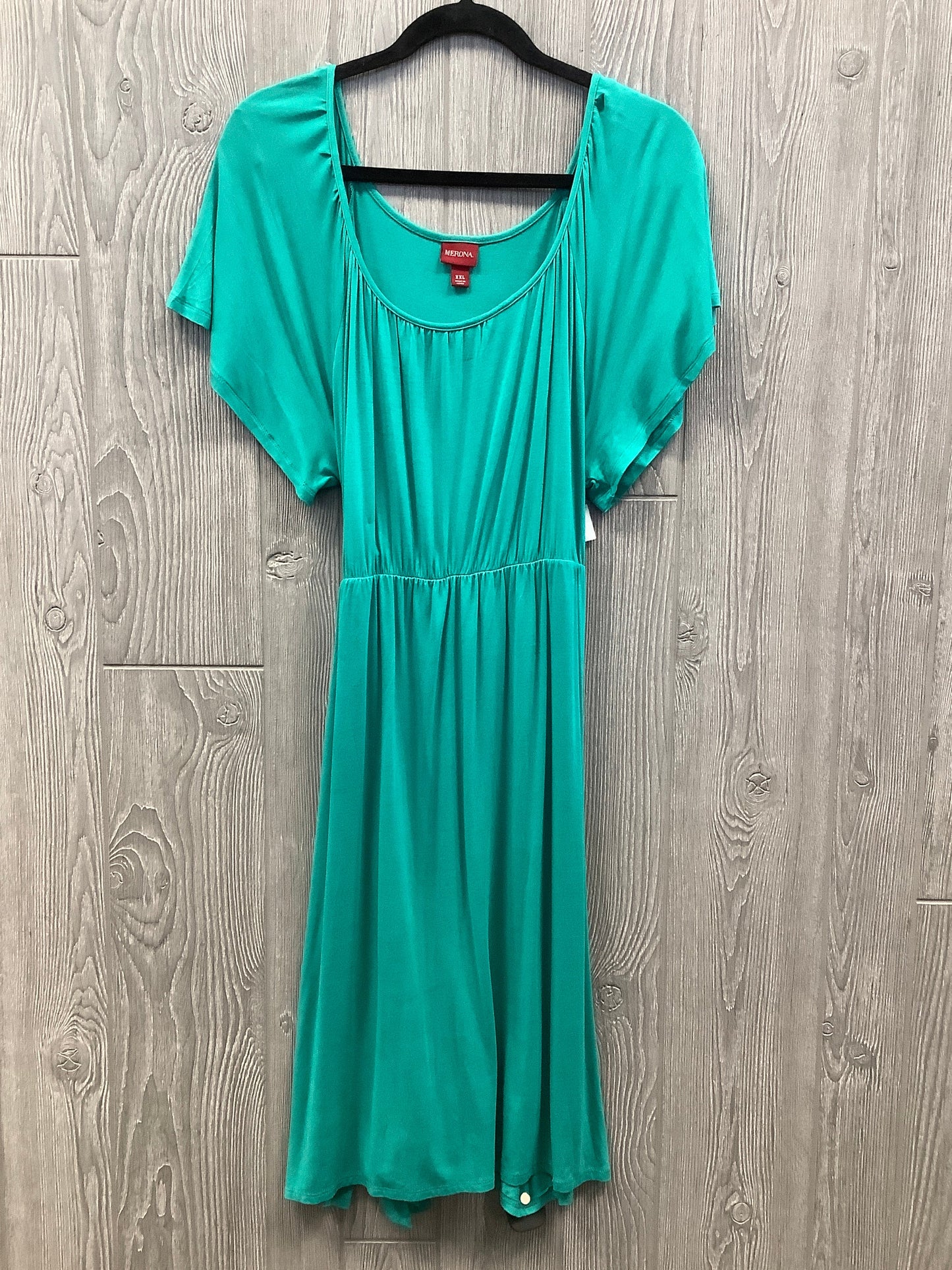 Dress Casual Midi By Merona In Teal, Size: Xxl