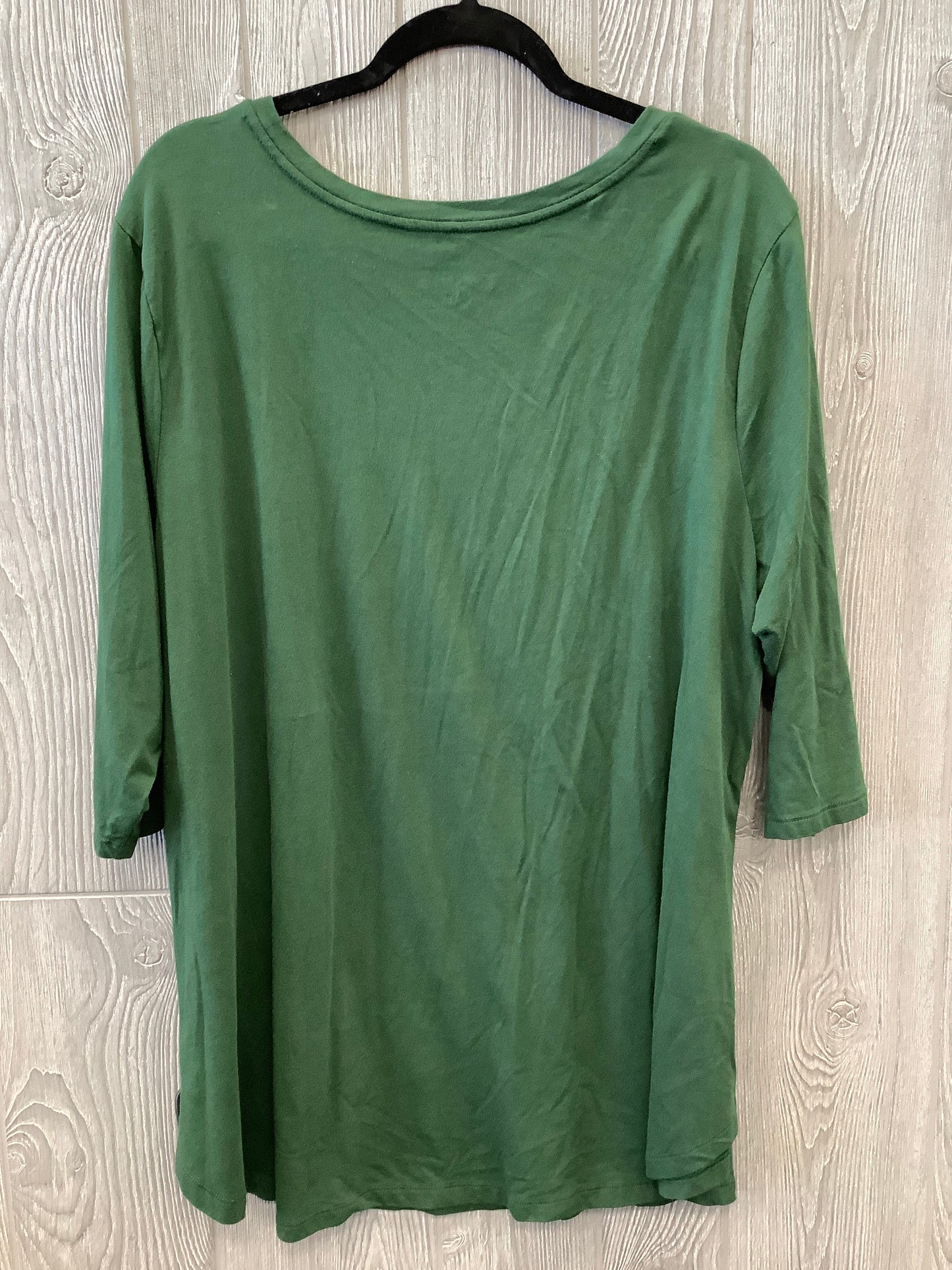 Top Short Sleeve By Ava & Viv In Green, Size: 2x