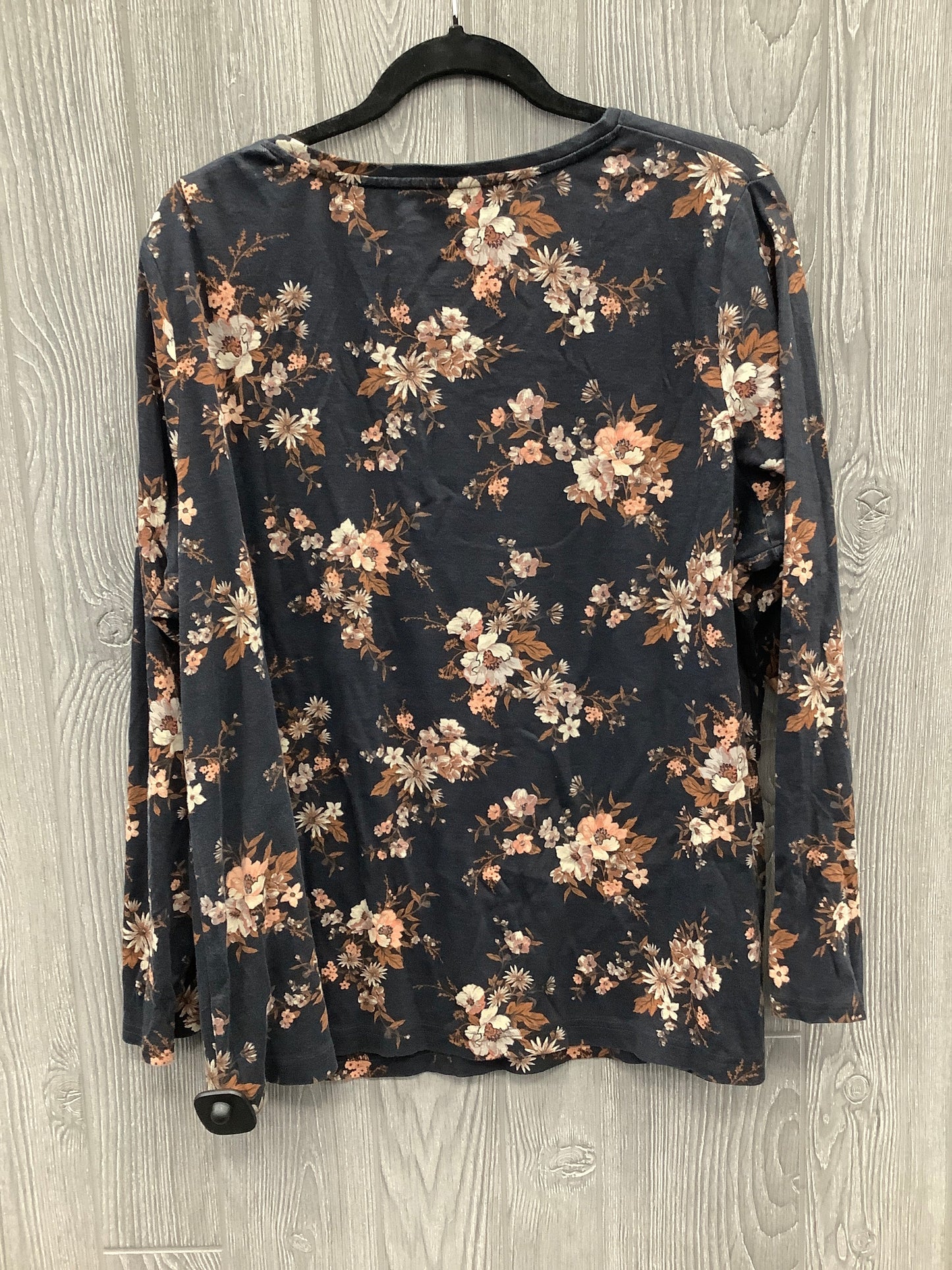 Top Long Sleeve By Croft And Barrow In Floral Print, Size: 2x