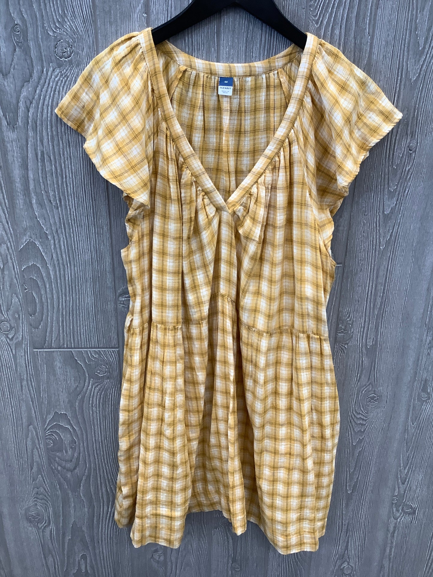 Dress Casual Short By Old Navy In Yellow, Size: 2x