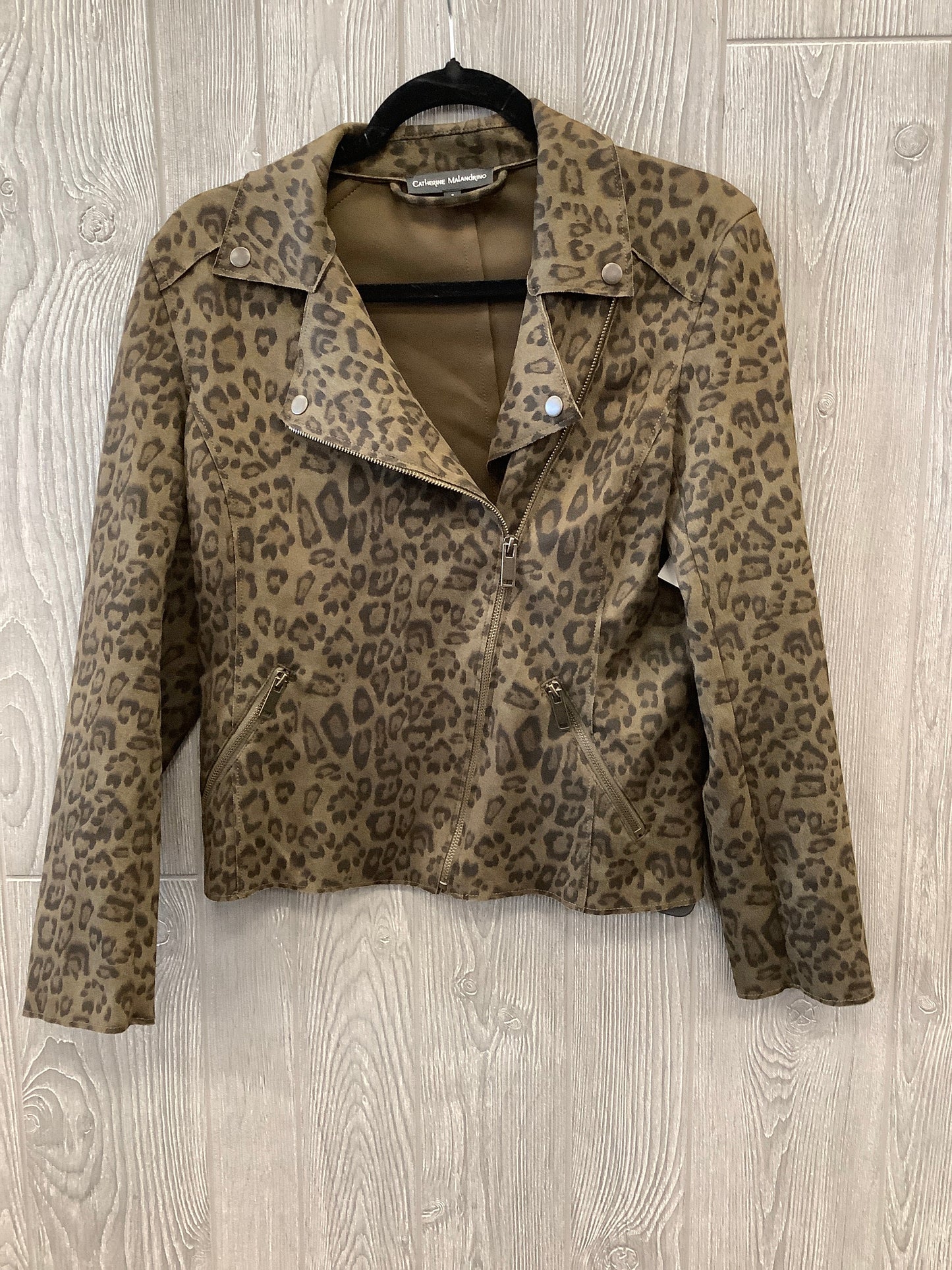 Jacket Moto By Catherine Malandrino In Animal Print, Size: S