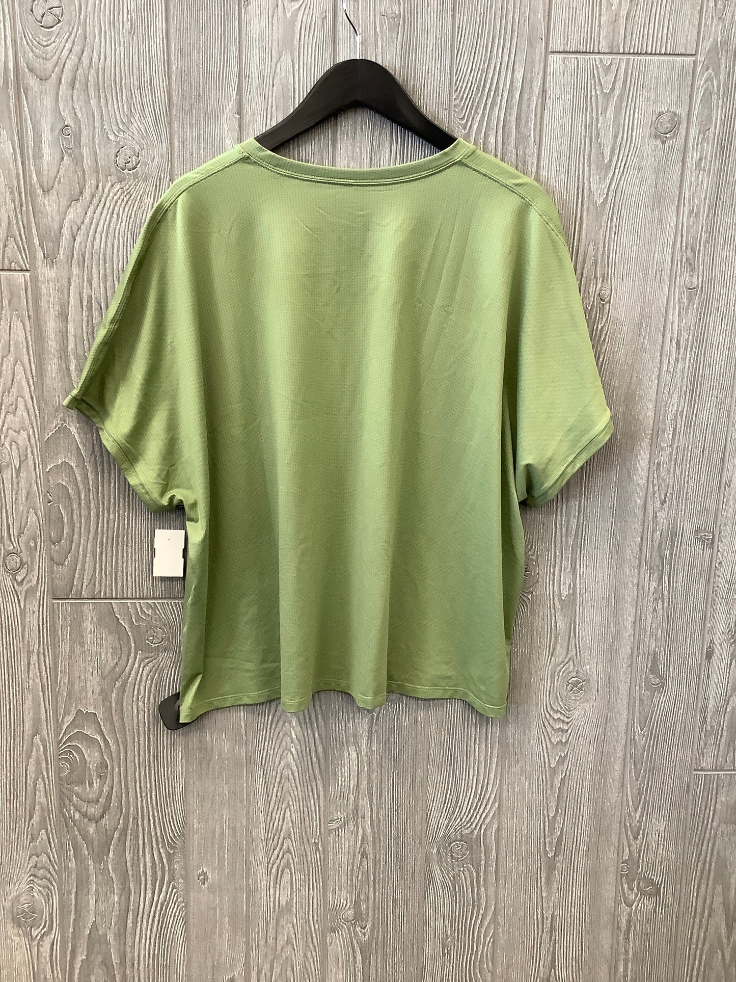 Athletic Top Short Sleeve By Nike In Green, Size: 2x