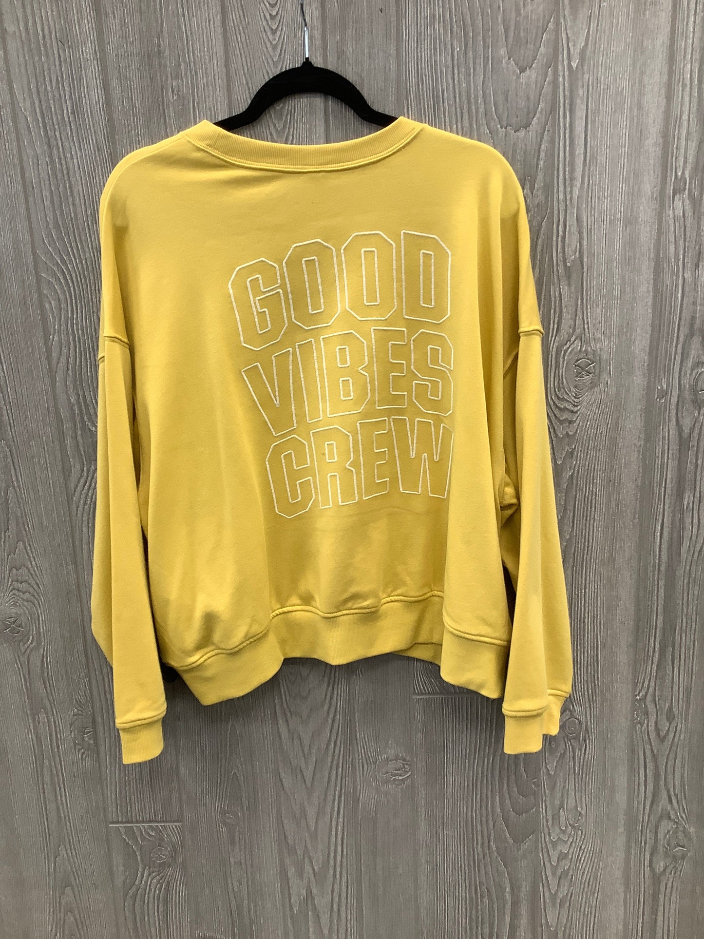 Sweatshirt Crewneck By Old Navy In Yellow, Size: 1x